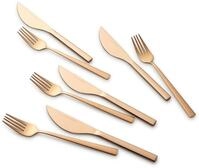 ECHTWERK Pizzabesteck‑Set 8‑tlg. - 4 Pizzamesser & 4 Pizzagabeln aus Edelstahl