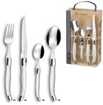 Lou Laguiole TRADITION Steakmesser Besteck Set 24-teilig | Steakbesteck mit Tradition