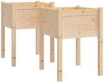 vidaXL 2X Massivholz Kiefer Pflanzk&uuml;bel Hochbeet Pflanzbeet Gem&uuml;sebeet...