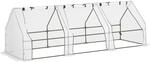 Outsunny Gew&auml;chshaus mit Rei&szlig;verschlussfenster, Winterfest Foliengew&auml;chshaus aus