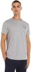 Tommy Hilfiger Herren T-Shirt Kurzarm Rundhalsausschnitt, Grau (Light Grey Heather),