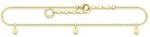 THOMAS SABO Fu&szlig;kette Pl&auml;ttchen Gold 925 Sterlingsilber, 750 Gelbgold Vergoldung
