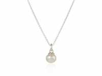 Thomas Sabo Damen Halskette Perle silber, 925 Sterlingsilber, 38-45 cm Länge