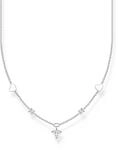 THOMAS SABO Kette mit Herzen und wei&szlig;e Steine silber 925 Sterlingsilber