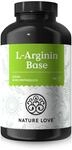 NATURE LOVE L-Arginin Base mit Citrullin - 365 Kapseln - 99,7% Reinheit 