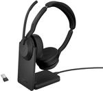 Jabra Evolve2 55 - schnurloses Stereo-Headset mit Ladestation Air Comfort - Mikrofone