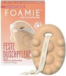 Foamie Festes Duschgel mit Papaya & Hafermilch, Duschpflege Massage-Effekt f&uuml;r eine