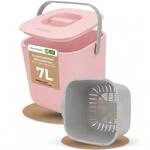 YourCasa Biom&uuml;lleimer K&uuml;che 7L - Komposteimer mit herausnehmbarem Sieb & Deckel -