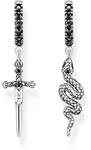 Thomas Sabo Damen Ohrringe Schlange und Schwert in der Farbe Silber aus 925