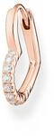 Thomas Sabo Einzel Creole Herz mit wei&szlig;e Steine 925 Sterling Silber CR693