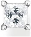 THOMAS SABO Einzel Ohrstecker wei&szlig;er Stein silber 925 Sterlingsilber