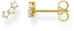 THOMAS SABO Einzel Ohrstecker wei&szlig;e Steine gold 925 Sterlingsilber, 750 Gelbgold