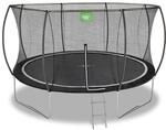 EXIT Toys Black Edition Rundes Trampolin - &oslash;427cm - Fu&szlig;schutzsystem - Mit