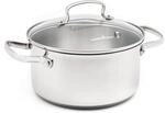 GreenChef Profile Plus Gesunde Keramik Antihaft-Edelstahlkasserolle 18 cm/2,1 Liter