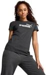 PUMA Damen T-shirt, Dunkelgrau - Dark Grey Heather, S
