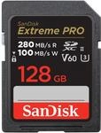 SanDisk Extreme PRO SDXC UHS-II Speicherkarte V60 128 GB (280 MB/s, 6K, 4K UHD,...