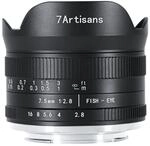 7artisans 7,5 mm f2.8 Mark II APS-C Fischaugen-Weitwinkel-Objektiv f&uuml;r...