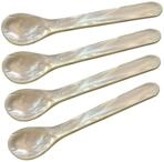 EDZARD 4er Set Eierl&ouml;ffel (L&auml;nge 11 cm) aus echtem Meer-Perlmutt (Pinctada maxima),
