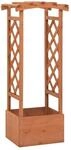 vidaXL Tannenholz Pflanzkasten mit Spalier Rankgitter Blumenkasten Blumentopf