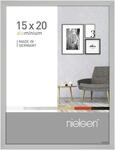 nielsen Bilderrahmen, 15 x 20 cm, Aluminium, Silber matt, Fotorahmen zum Auftstellen