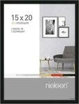 nielsen Bilderrahmen, 15 x 20 cm, Aluminium, Schwarz glanz, Fotorahmen zum