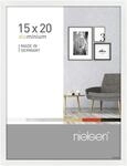 nielsen Bilderrahmen, 15 x 20 cm, Aluminium, Wei&szlig; Glanz, Fotorahmen zum Auftstellen