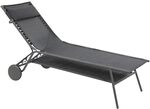 Lafuma MOBILIER - Hohe Sonnenliege/Gartenliege - Miami II - Batyline&reg; Duo -...