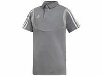 Adidas Unisex Kinder TIRO 19 Cotton Polo Hemd, Grey/White, 152