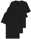 HUGO Herren T-Shirt RN Triplet P Dreierpack T-Shirts aus Baumwolle Schwarz001 M