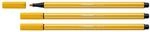STABILO 3 Filzstifte Dessin Pen 68, Curry Yellow