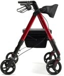 Vermeiren Goliat XXL Rollator Leichtgewichtrollator bis 200 kg Rot