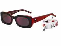 HUGO Damen Hg 1220/S Sonnenbrille, Negro y Rojo, 50