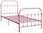 vidaXL Bettgestell Klassisch Metallbett Bett Einzelbett Schlafzimmerbett Bettrahmen