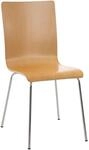 CLP Besucherstuhl Pepe I Ergonomisch Geformter Lehnstuhl Mit Holzsitz I Stabiles