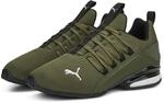 PUMA Herren Axelion Refresh Laufschuhe 40, Green Moss Black Feather Gray