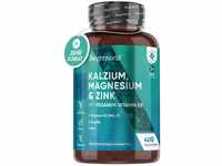 Kalzium Magnesium Zink - 400 Tabletten für 1+ Jahr - Magnesiumoxid mit Vitamin...