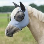BUSSE Fliegenmaske Twin FIT Flexi mit Ohrenschutz grau extra gro&szlig;es Warmblut ohne