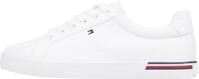 Tommy Hilfiger Damen Vulcanized Sneaker Essential Stripes Sneaker Schuhe, Wei&szlig;
