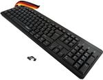 SCHWAIGER WKB1000 013 Kabellose Tastatus Wireless Keyboard QWERTZ USB-Empf&auml;nger