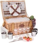Les Jardins de la Comtesse - Picknick-Korb aus Weidengeflecht Concorde - f&uuml;r 4