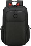 DELSEY PARVIS PLUS Schulrucksack, 38 cm, 15 liters, Schwarz (Noir)