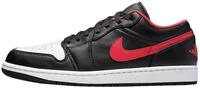 Nike Air Jordan 1 Basso, Gymnastikschuhe, Nero Rosso Fuoco Bianco,