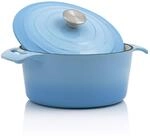 BBQ-Toro Cocotte | 4,0 Liter, &Oslash; 24 cm | Emaillierter Gusseisen Br&auml;ter mit...