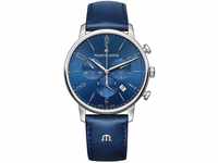 MAURICE LACROIX Men's Blue Eliros Chronograph Leather Watch EL1098-SS001-420-4