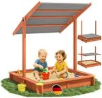 Spielwerk&reg; Sandkasten Sami Sonnendach 120x120cm impr&auml;gniertes Holz F&uuml;llstand...