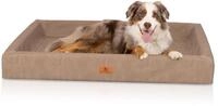 Knuffelwuff orthop&auml;disches Hundebett Austin aus Kunstleder XL 105 x 80cm Camel
