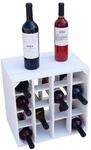 Kistenkolli Altes Land Weinregal 16er wei&szlig;/Natur/geflammt Ma&szlig;e 40x40x27cm