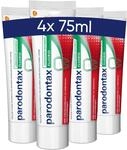Parodontax Fluorid Zahnpasta, 4x75ml, hilft Zahnfleischbluten zu reduzieren und