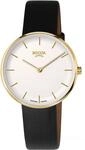 Boccia Damen Armbanduhr Leder Schwarz 35mm