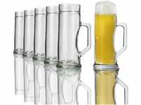 Stölzle Oberglas Bierkrug Premium glatt / 6er Set Bierkrüge 0,3 Liter/Stabiler Bier